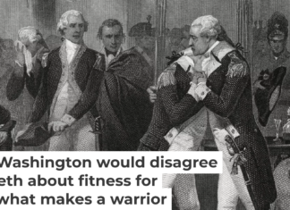 On Dec. 4, 1783, after six years fighting against the British as head of the Continental Army, George Washington said farewell to his officers and returned to civilian life. Engraving by T. Phillibrown from a painting by Alonzo Chappell